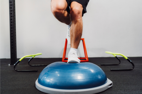 single leg bosu exercise surf specific