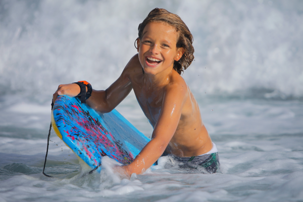 surfing kid