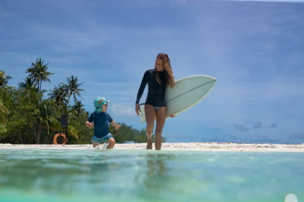 mum and child in the water