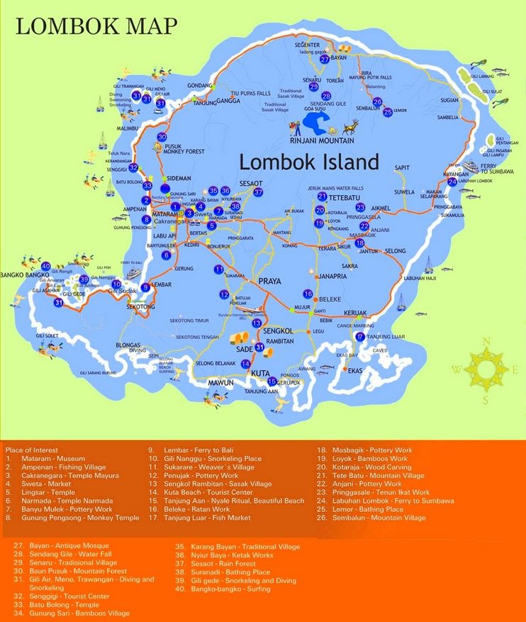 lombok surf map
